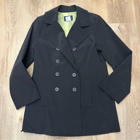 Rothschild Black Double-Breasted Raincoat - Picture 1 of 8